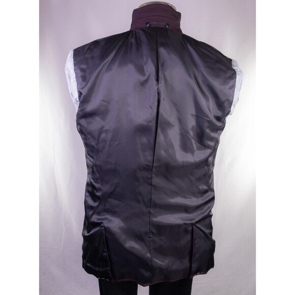 BAR III Blazer Burgundy Sz 40L Sport Coat Slim-Fit Solid Two Button Wool Blnd - Picture 13 of 14